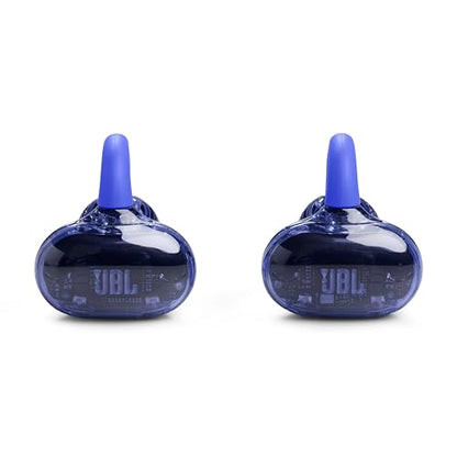 JBL Soundgear Clips Open Ear Headphones for Situational Awareness - Blue | Up to 32 Hours Total Playtime With Speed Charge, Sweat Resistant, Noise-Reducing Mics, App Control For Custom Audio - color: Blue