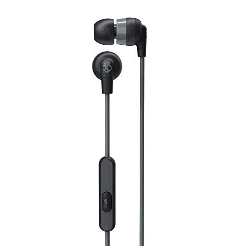 Skullcandy Ink’d+ Wired Earbuds with 3.5mm AUX Plug - Black | Noise Isolating Fit, Wired Connection, In-Line Microphone Call and Track Control, Ear Gel Sizes for Custom Fit, Travel Ready - color: Black
