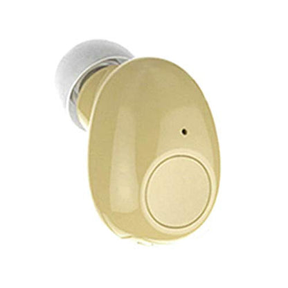Single Bluetooth Earpiece10 Hrs Playtime for Cell Phone PC TV - color: Khaki/ nude