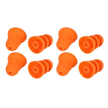 Fabater Silicone Eartips, Triple Flange Earbud Tips, Noise Cancelling Eartips with 8 Pairs Soft Silicone 3 Layer Ergonomic Replacement for 2mm to 3.5mm Inner Diameter Earphones