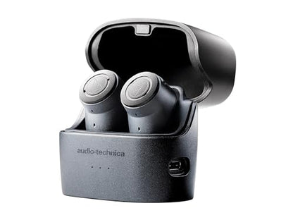 Audio-Technica ATH-ANC300TW QuietPoint Wireless Active Noise-Cancelling in-Ear Headphones, Black
