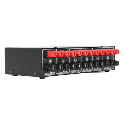 Audio Selector Box, 2 Speaker Out Passive Selector Switch Manual Switching Wide Compatibility for Music