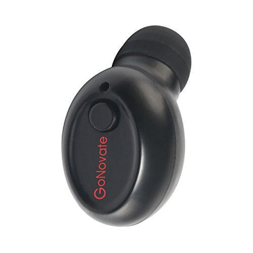 G8 Bluetooth Earpiece Wireless Headphone Mini Invisible Earbud, 6 Hrs Playtime 2 Magnetic USB Chargers Tiny Smallest Headset Single Car Earphone with Mic for Samsung Galaxy (1 Piece) - color: Black
