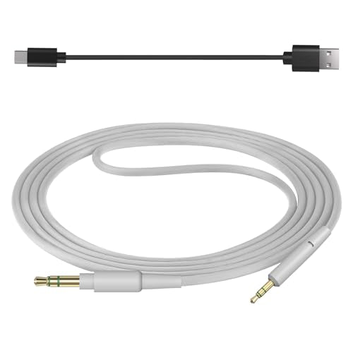 GEEKRIA Audio Cable Compatible with Bose 700, QuietComfort Ultra, QC 45/35II/35/25/SE Headphones, 3.5mm to 2.5mm Replacement Stereo Cord (4 ft/1.2 m)