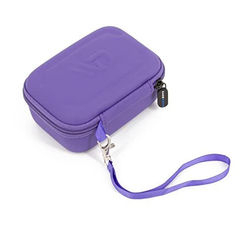 CASEMATIX Travel Case Compatible With DJI Mic 2 Wireless Microphone Kit or Original - Compact Lavalier Microphone Protection to Carry Lav Mic in Charging Case and Small Accessories, Purple