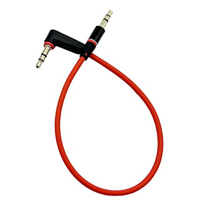 Seadream 3.5mm Aux Cable Short 2Pack 8inch 3Port | 3.5mm Right Angle Male to Male Stereo Audio Cable Replacement for Headphones, iPods, iPhones, iPads, Home / Car Stereos