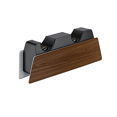 PlayVital for ps5 Skin - Disc Edition Full Set Console Controller Skin, Vinyl Decal Wrap Sticker Cover for ps5 Controller & Charging Station & Headset & Media Remote - Wood Grain - color: Wood Grain