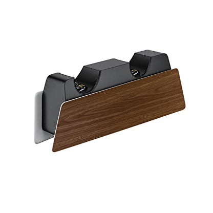 PlayVital for ps5 Skin - Disc Edition Full Set Console Controller Skin, Vinyl Decal Wrap Sticker Cover for ps5 Controller & Charging Station & Headset & Media Remote - Wood Grain - color: Wood Grain