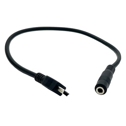 Seadream 3.5mm Female to 5 Pin Mini USB Male Microphone Adapter Cable; 2Pack Mini USB Male to 3.5mm Audio Cable Mic Cord TRRS 4-Pole