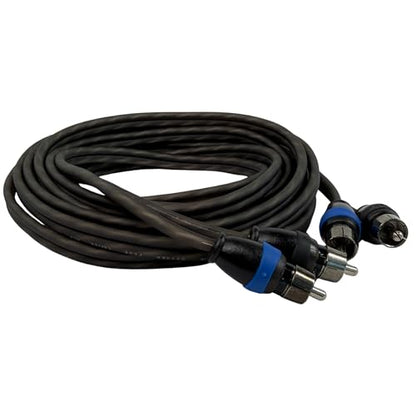 Sky High Car Audio 2 Channel Twisted 12 ft RCA Cables Coated 12' OFC - size: 12 Feet