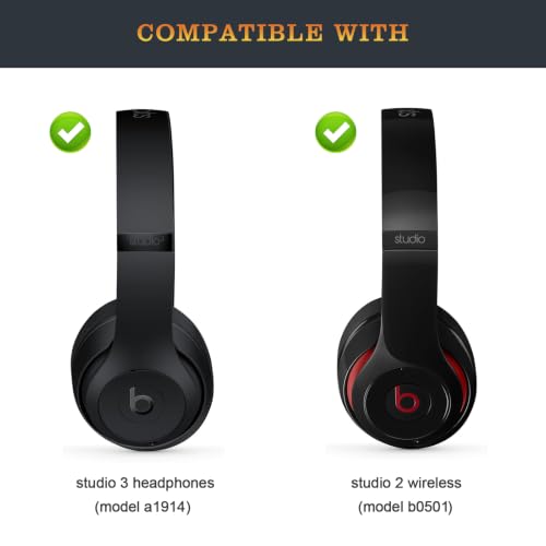 Studio 3 Inside Panel Studio3 Replacement Parts Inner Earphone Shell Accessories Compatible with Beats by Dr. Dre Studio3/A1914 Studio 2 Wireless/B0501 Headphones (Matte Black) - color: Matte Black