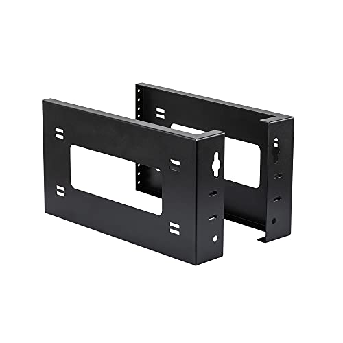 RIVECO 4U Open Frame Rack Wall Mount & Desktop Mount, No Assembly Required Server Rack for Network Equipment & Data AV HiFi Stereo Gaming Electronics Shelf - size: 4U