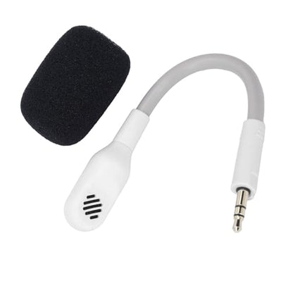 Gaming Mic, Headset Microphone for Barracuda X Gaming Headset Mic Replacement 3.5mm Microphone Professional 3.5mm Detachable Gaming Boom Microphone (White)