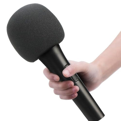 2 Pack Foam Mic Cover Handheld Microphone Windscreen | Fits Most Ball-Type Microphone, Soft and Comfortable Mic Muffler Handheld Microphone Cover