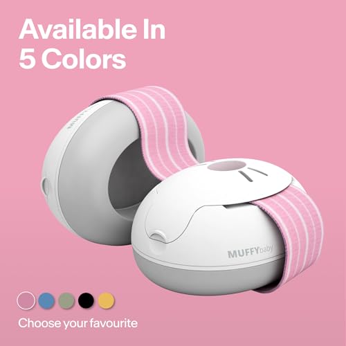 Alpine Muffy Baby Ear Muffs Noise Protection | Toddler Ear Protection | For babies up to 4 years | 24dB Sound Reduction | Baby Hearing Protection | Noise Reduction | Baby Essentials New Mom Gifts - color: Pink