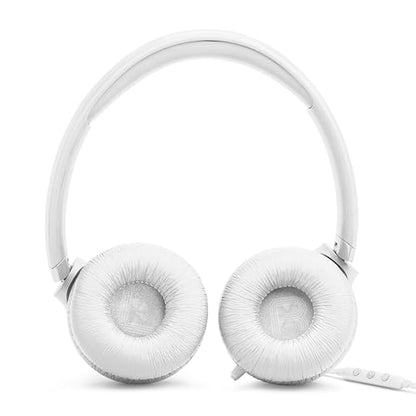JBL Tune 530C - Wired On-Ear Headphones - White | JBL Pure Bass Sound, Hi-Res Audio, Wide compatibility, 3-button remote with microphone, Easy EQ presets - color: White