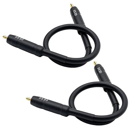CNCESS RCA Preamp Jumper Cable, Male to Male, 12AWG Soft Link, 1 ft, 2-Pack - size: 1 Foot