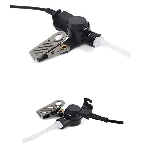 HYS Security Radio Surveillance Headset Earpiece with Clear Acoustic Coil Tube Earbud Audio Kit for YAESU/Vertex Radio VX-6 VX-7E VX-120 VX-127 Alinco Icom (3.5mm S/P 4C Thread)