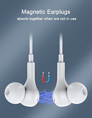Noise Isolating Wired Earbuds Headphones Earphones w/Microphone Compatible with Samsung Galaxy A16 A15 A14 A06 A05 A03S A25 A26 S10 S9 Plus S10e, Moto G 5G G Play, 3.5mm Cell Phone Computer -Black