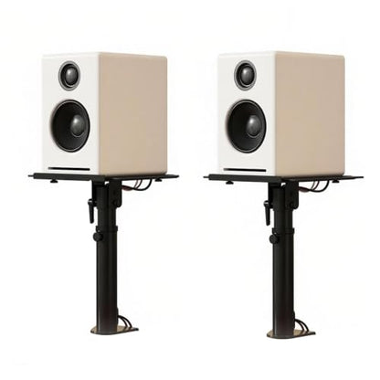 Desktop Clamp-on Speaker Stands Height Adjustment and Tilt for Studio Computer Office