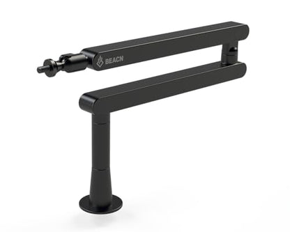 BEACN Mic Stand (Dark) - Low Profile Adjustable Boom Arm, 360° Mount | Studio-Quality Microphone Arm w/ 360° Rotation, Cable Management, Easy Clamp, Universal fit. Streaming, Podcasting, Gaming. - color: Dark