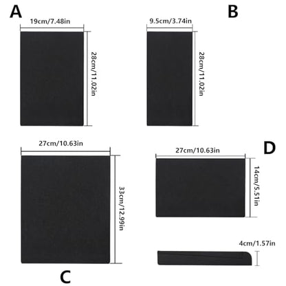 Studio Monitor Acoustic Isolation Pad for Speakers and Soundbar, High Density Foam Vibration Absorbing Riser Stand Mat for Home Theater Desktop Subwoofer - size: 28X9.5X4cm