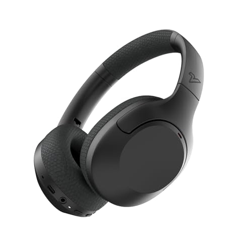 VOKALEN Hyper Pro Adaptive Active Noise Cancelling Headphones, Wireless Bluetooth Over Ear Headphones with mic, 60H Playtime, Comfort Fit Mesh Ear Cushions, Deep Bass Hi-Res Audio (Pro, Black) - color: Black, style: Pro