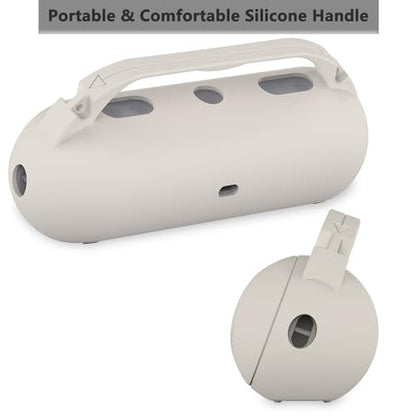 Silicone Cover Case for Beats Pill 2024 Wireless Bluetooth Speaker | Protective Stand Holder for Beats Pill Bluetooth Speaker Accessories With Should Strap (Gray Case) - color: Gray Case