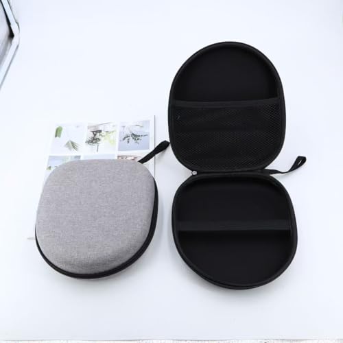 Headphone Case Hard Shell for JBL Sony Bose, Universal Over-Ear Carrying Case with Mesh Pocket, Shockproof Water-Resistant Travel Storage Bag, Gray