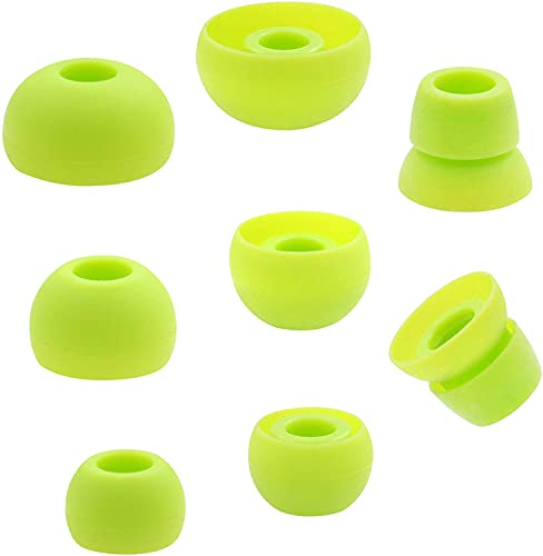 8pcs Silicone Eartips Earbuds Replacement Ear Tips Compatible with Beats by dr dre Powerbeats 3 Stereo Wireless Earphones (Green) - color: Green
