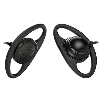 2 Pack BDS15-Y2 D-Shape Style Earphone with PTT MIC for Motorola Vertex Standard VX-6E VX-120 FT-270R VX-7R FT-277R - size: 2 Pieces