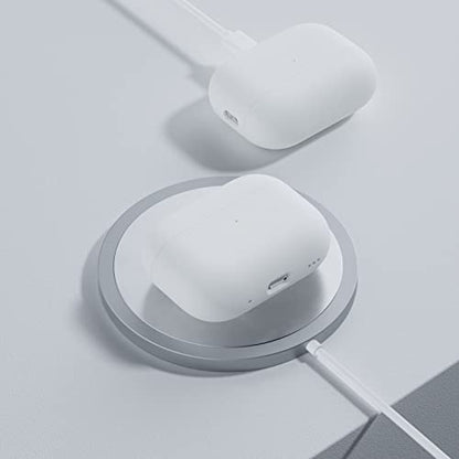 ORNARTO for AirPods Pro 2 Case, Hybrid Silicone, White | Hybrid Silicone Rubber, Front LED Visible, Wireless Charging, Skin-Friendly Soft Touch, Anti-Scratch, Detachable Lanyard - color: White