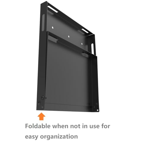 Universal Computer Wall Mount Bracket 10.7" H x 7" W x 9.8" D | Adjustable Strap Steel Computer Case Open Frame Holder for CPU, UPS, Computer Cases or Other Electronic Devices