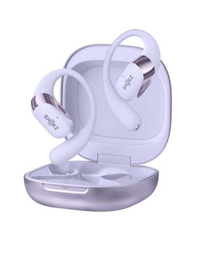 SHOKZ OpenFit 2+ Open-Ear Earbuds, Purple, Dolby Audio,Wireless Charging | Amazon Exclusive Edition；Soft Ear Hooks； IP55 Water-Resistant; USB-C Fast Charging；48H Playtime; Gym/outdoor/home use - color: Purple, style: Dolby Audio / USB-C&Wireless