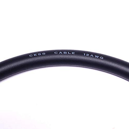 CNCESS CESS-163-8i Low Noise 12 Gauge Premium RCA Audio Line Patch Cable (8 Inches) - size: 8 inches