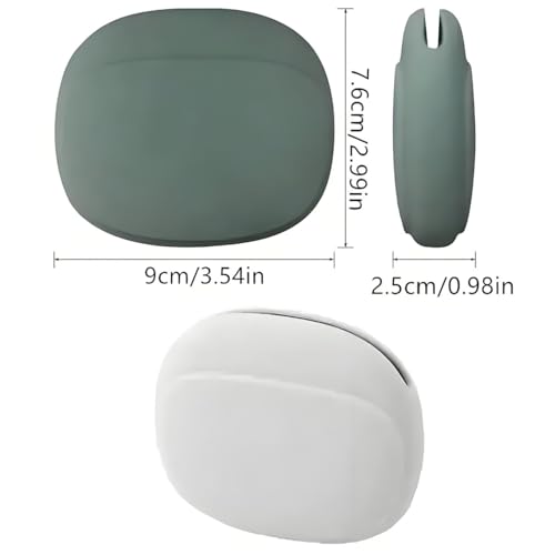 Silicone Headphone Organizer Data Cable Storage Case Holder Small Bag Pouch Portable for Bluetooth Headset Wired Earbuds Earplugs USB Flash Drive Key 2pcs