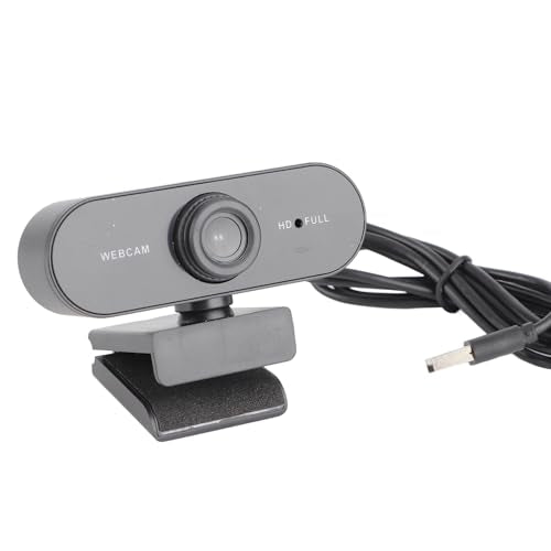 EBTOOLS 2K Full Webcam USB Camera with Built in Microphone, 360 Degree Rotation, Auto Focus Distance, Drive, for Live Broadcast, Net Class, Meeting (Black)