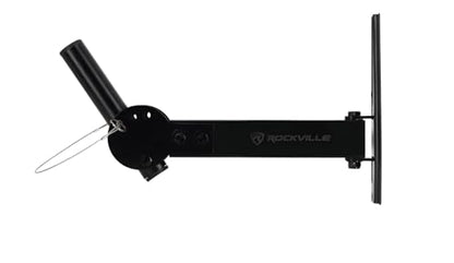 Rockville RPW30 Wall Mount Brackets for PA Speakers with Safety Cable, 35mm, Swivel & Tilt, Heavy Duty, (Pair) | Heavy Duty Steel, 110 lb Capacity Each, Horizontal and Vertical Tilt, Includes Mounting Hardware, for PA Speaker Installation - style: Tilt an