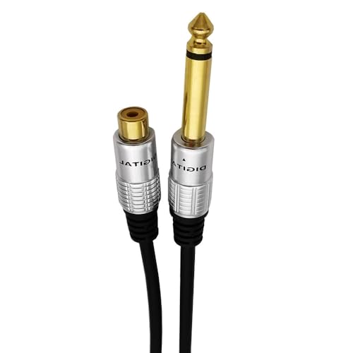 6.35mm to RCA, RCA to 1/4 Mono TS Cable, Gold Plated 6.35mm Mono Female to RCA Male Audio Interconnect Cable 6Feet/1.8M - color: 6.35 M to RCA F 1.8M/5.6Ft