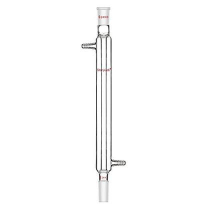 StonyLab Borosilicate Glass Liebig Condenser with 24/40 Joint 300 mm Jacket Length Lab Glass Condenser - size: 300 mm