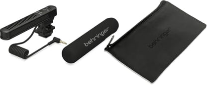 Behringer GO CAM Shotgun Microphone Wired Professional Camera Mic for Podcast Interviews Vlogs Live Streaming Audio Recorder, Black