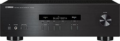 Yamaha Audio 2021 Yamaha R-S202 Stereo Receiver with Built-In Bluetooth Connectivity, Up to 100W Per Channel at 8 Ohms, 4 x RCA-In, 1 x RCA-Out, Front Panel 1/4'' Headphone Output (Black) (Renewed)