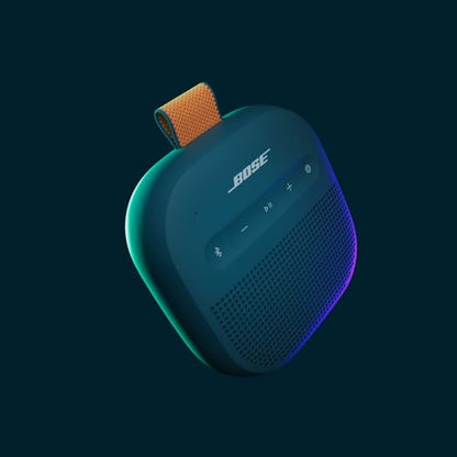 Bose SoundLink Micro Portable Bluetooth Speaker (2nd Gen), Wireless Outdoor Speaker, Up to 12 Hours Battery Life, Waterproof and Dustproof, Twilight Blue - Limited Edition Color | Bluetooth 5.4 speaker with IP67 rating and 12-hour battery for travel, hiki