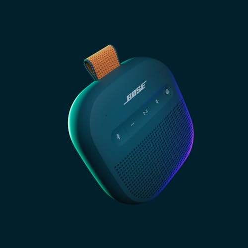 Bose SoundLink Micro Portable Bluetooth Speaker (2nd Gen), Wireless Outdoor Speaker, Up to 12 Hours Battery Life, Waterproof and Dustproof, Twilight Blue - Limited Edition Color | Bluetooth 5.4 speaker with IP67 rating and 12-hour battery for travel, hiki