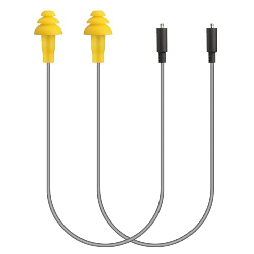 2pcs Replacement Work Earbuds Cables for Model#MI04N Wireless Neckband Replaceable Earbuds (Grey & Yellow) - color: Grey & Yellow
