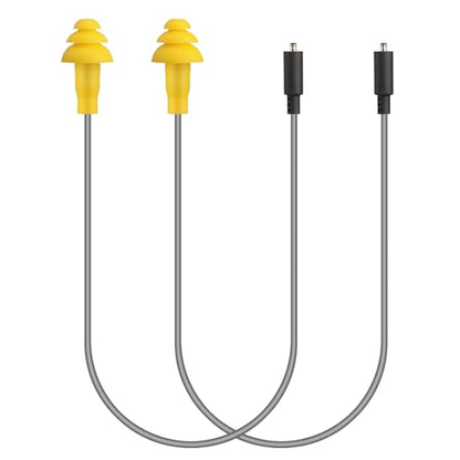 2pcs Replacement Work Earbuds Cables for Model#MI04N Wireless Neckband Replaceable Earbuds (Grey & Yellow) - color: Grey & Yellow