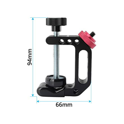 CAMVATE C Clamp with 1/4"-20 Thread Screw Mount for Microphone Stand Mount