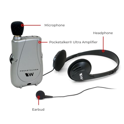 Williams Sound PockeTalker Ultra DUO Sound Amplifier with Headphone & Earbud