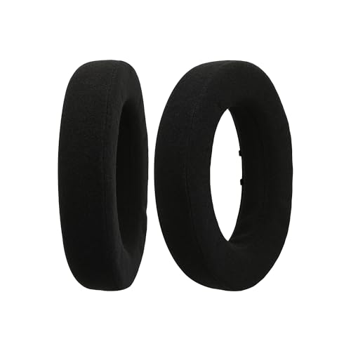 kwmobile 2X Velour Headphone EarpPads for Sennheiser HD 490 Pro Replacement Ear Pads - Headphone Ear Covers - Black