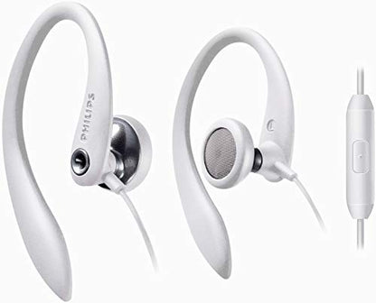 PHILIPS Over The Ear Sport Earbuds with Mic, Earphones for Sports, Running and Gym